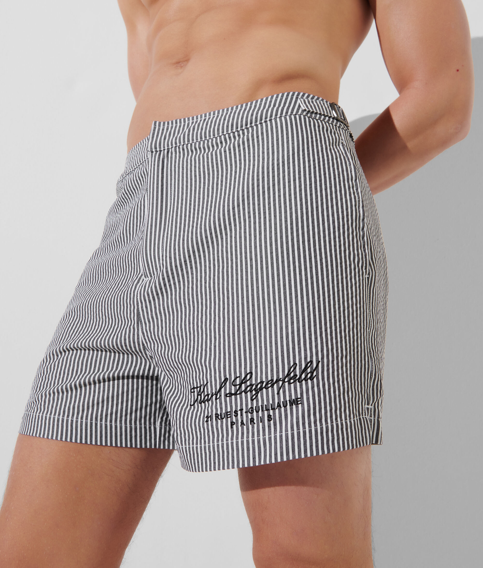 (image for) Fashionable HOTEL KARL STRIPED BOARD SHORTS